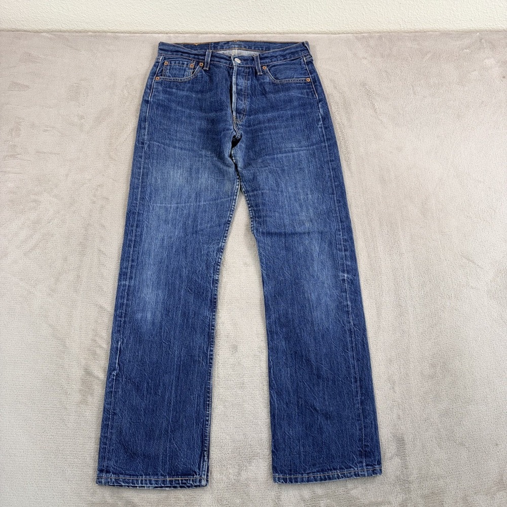 Vintage Levis 501 Jeans Men 30x31 (Tag 30x32) Blue Denim Button Fly Made n Spain